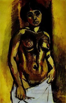 アンリ・マティス Painting - ヌード ブラックとゴールドの抽象的なフォービズム アンリ マティス
